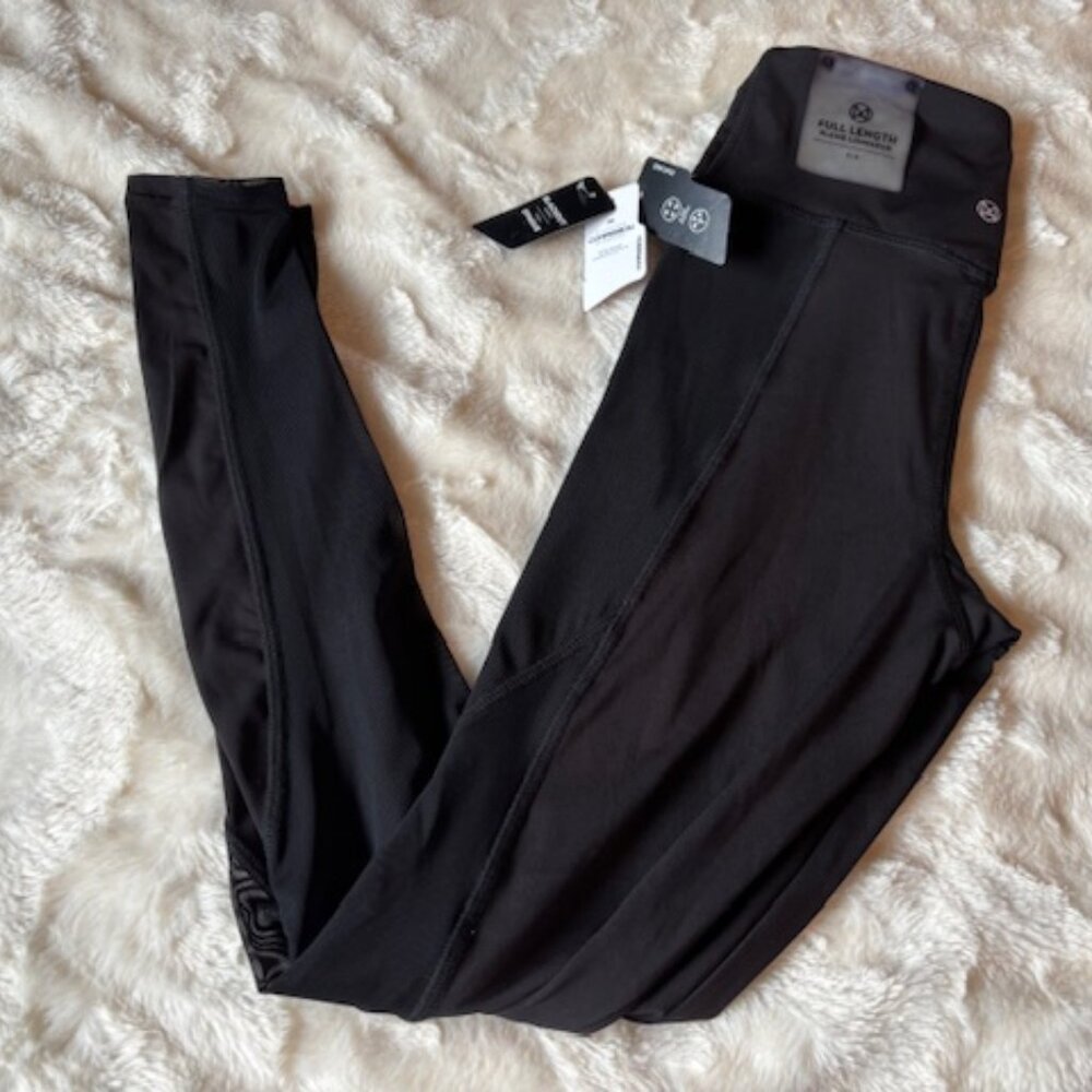 Move Black Compression Athletic Leggings with Mesh Ladies Size S  NWT